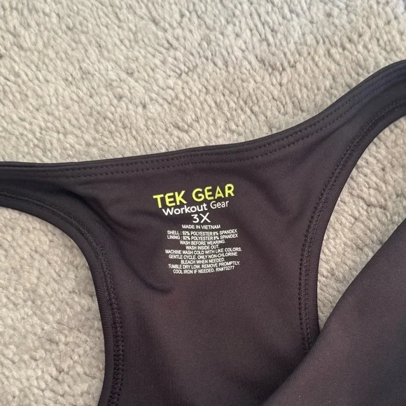 Tek Gear Black Sports Bra - Picture 2 of 3